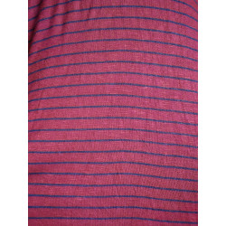 polera burdeo rayas azules